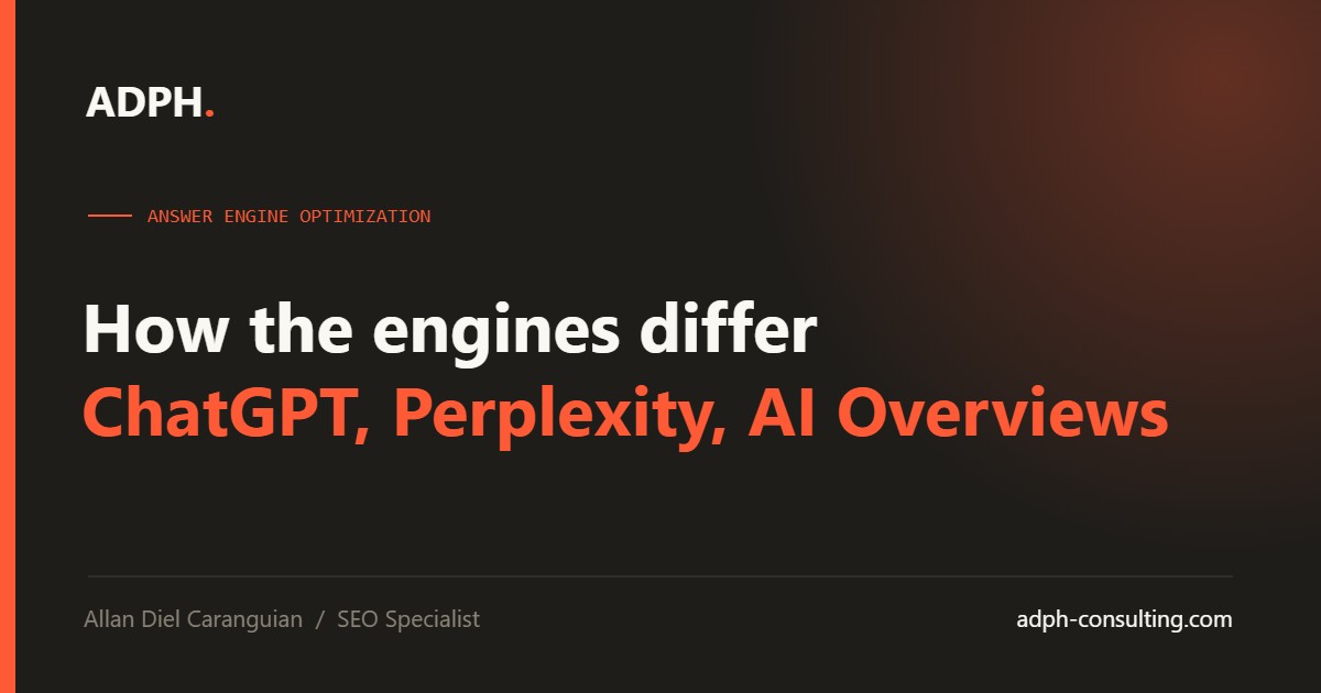 How ChatGPT, Perplexity and AI Overviews Differ in What They Cite