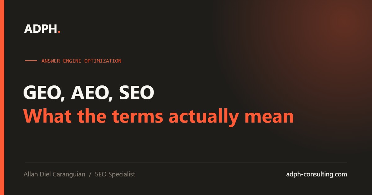 GEO, AEO, SEO: What the Terms Actually Mean and Which One You Need